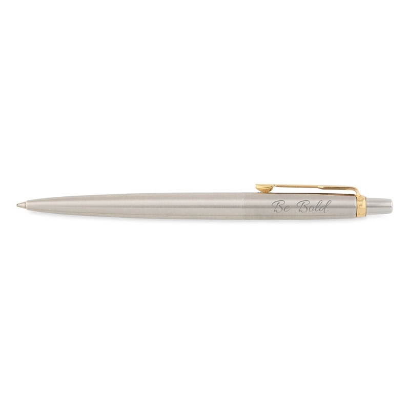 Image of PARKER Stainless Steel Gold Trin Jotter Ballpoint Pen