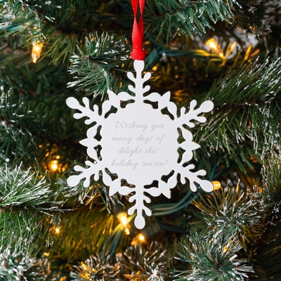 Silver Snowflake Christmas Ornament
