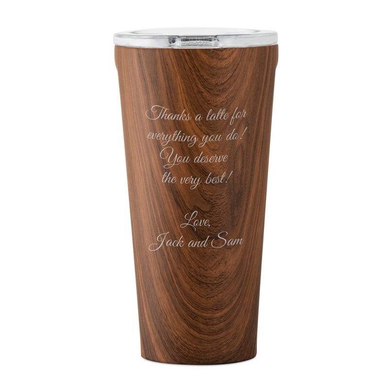 Image of Corkcicle Walnut 16 OZ Stainless Steel Tumbler