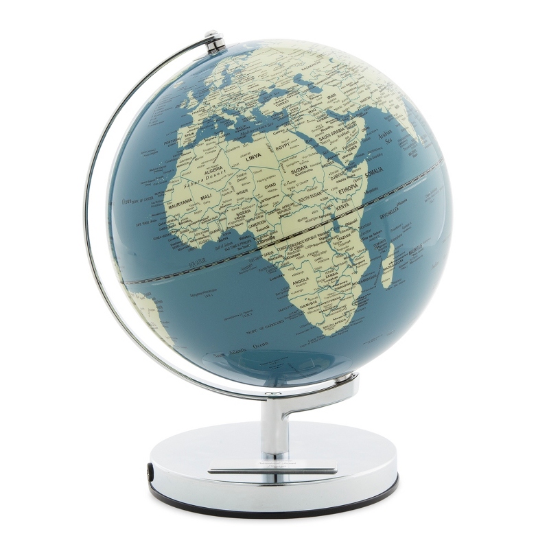 Image of Wild and Wolf 10 Inch French Blue LED Light Up Globe