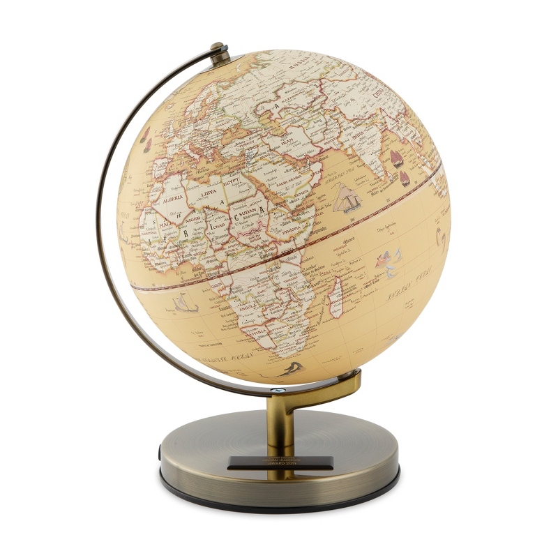 Image of Wild and Wolf 10 Inch Vintage Inspired LED Light Up Globe