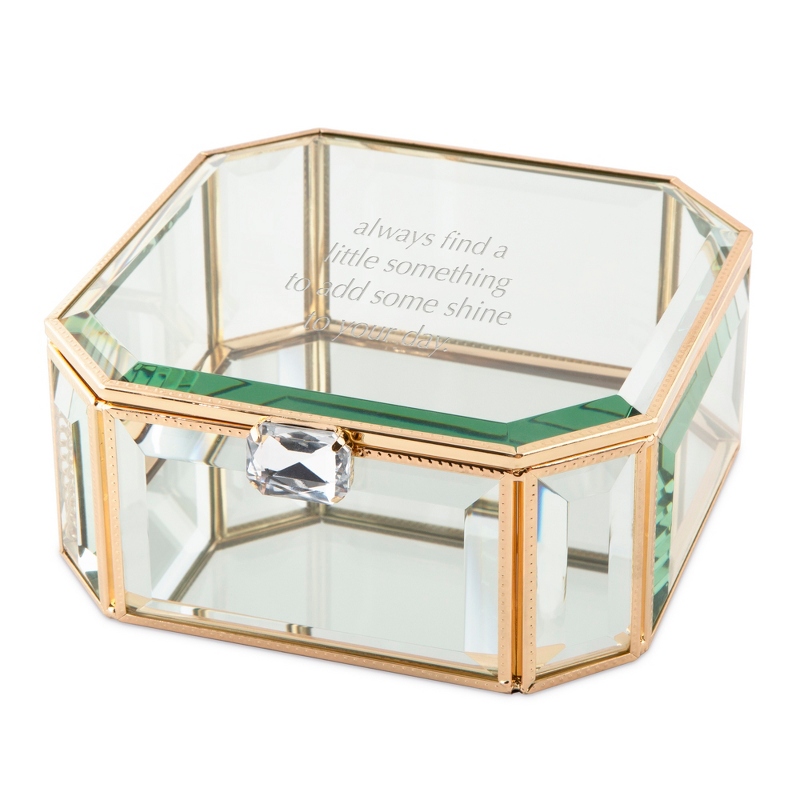 Image of Gold Tone Gem Clasp Keepsake Box