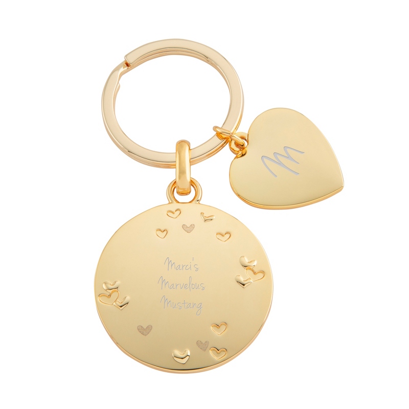 Image of Gold Confetti Hearts Keychain