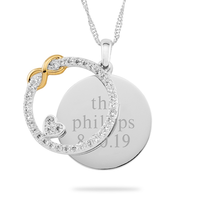 Image of Infinity Crystal Round Swing Necklace