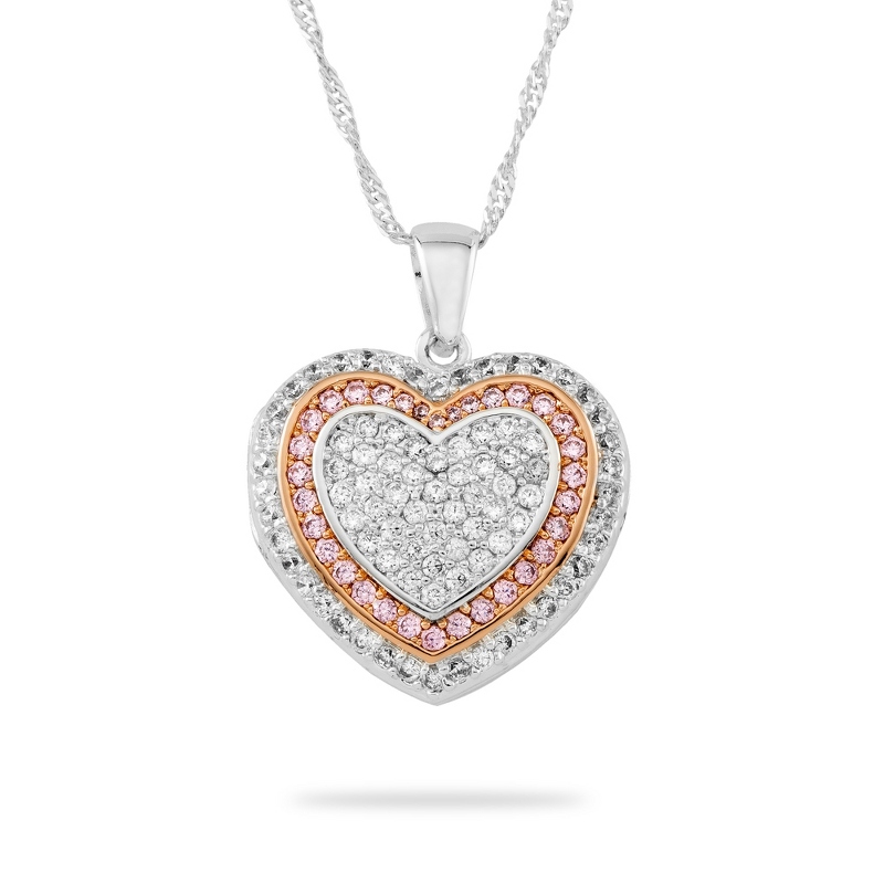 Image of Pink Bling Heart Locket