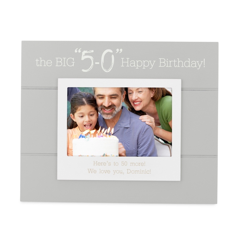 Image of Big 50 Happy Birthday Pallet 4x6 Frame