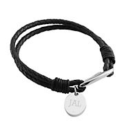 Free gift box & bag Includedson Any Name engravable pulseras para hombres Jason Leather Braided Personalized Mens Bracelets