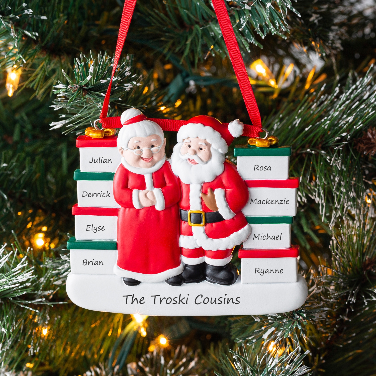 Mr And Mrs Claus Christmas Ornament