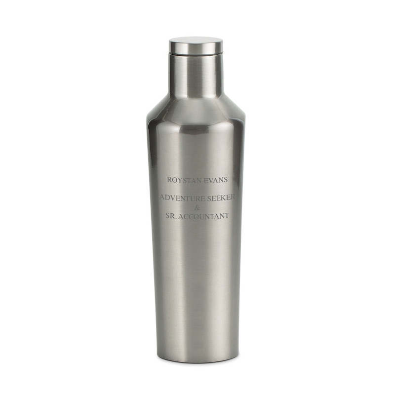 Image of Corkcicle Gunmetal 16 OZ. Stainless Steel Canteen