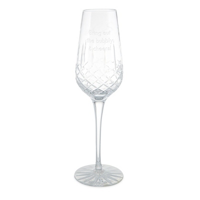 Pineapple Cut Crystal 14 OZ Champagne Glass