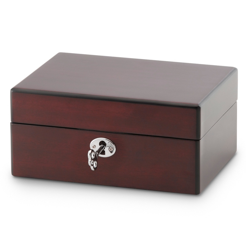 Image of Small Matte Brown Jewelry Box