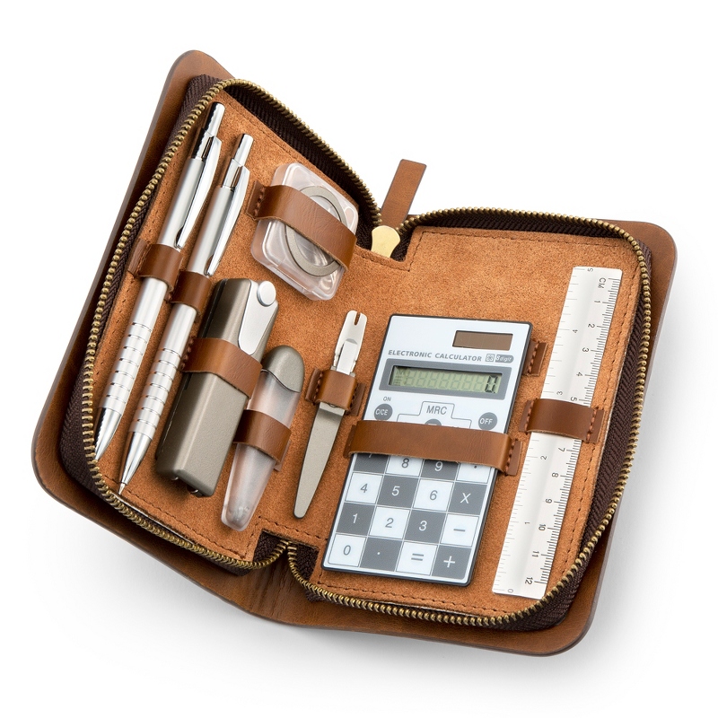 Image of Office Supply Leatherette Travel Set