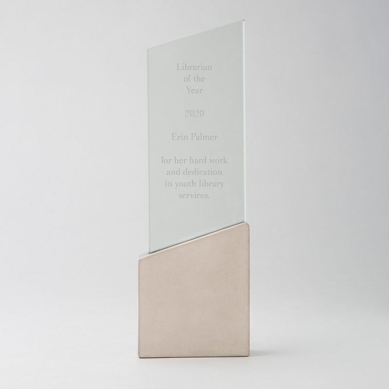 Image of Concrete and Glass 12 Inch Slanted Award