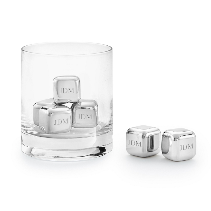 Image of 6 Piece Stainless Steel Whiskey Stone Ice Cube Set