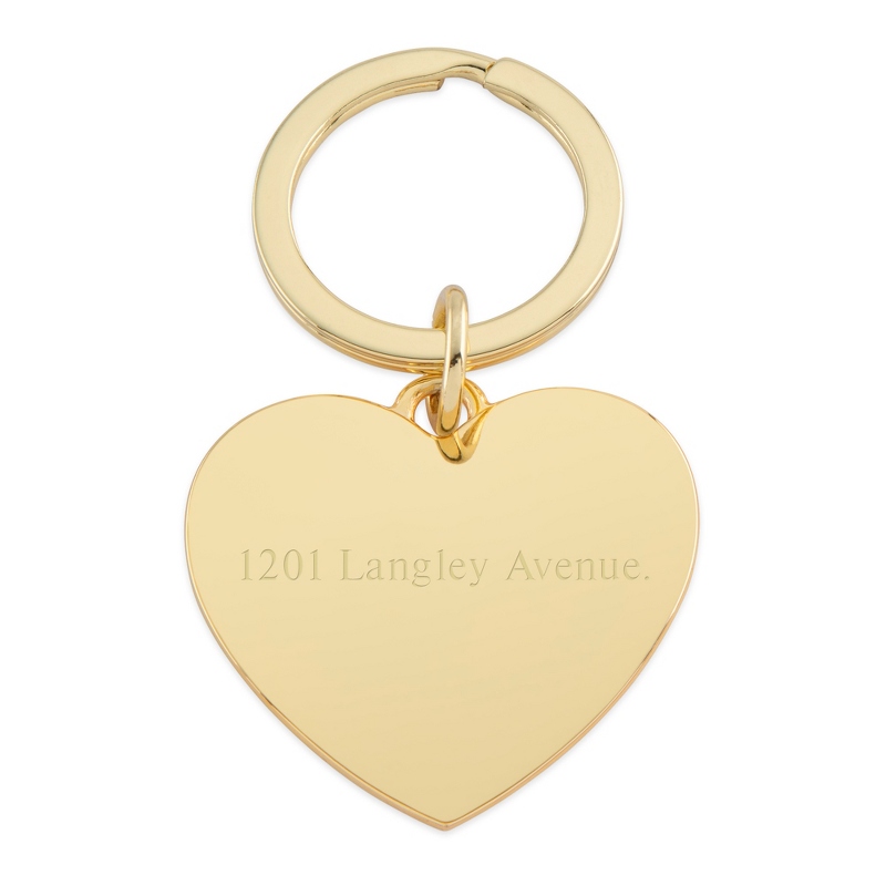 Image of Classic Gold Tone Heart Key Chain