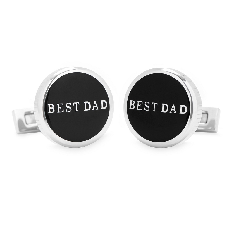 Image of Best Dad Stainless Steel Cuff Links