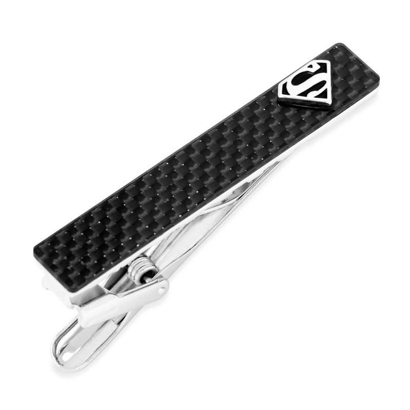 Image of DC Comics Superman Black Carbon Fiber Tie Clip
