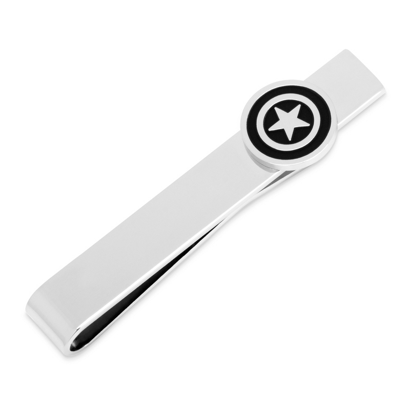 Image of Marvel Captain America Silver Tie Bar
