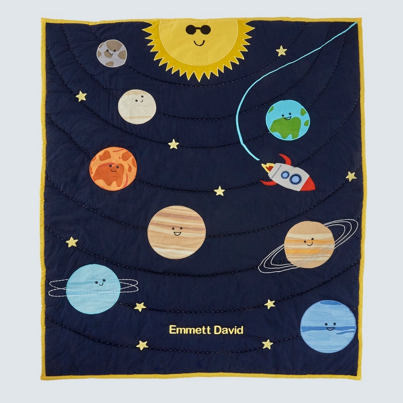 Image of Space Baby Embroidered Quilt