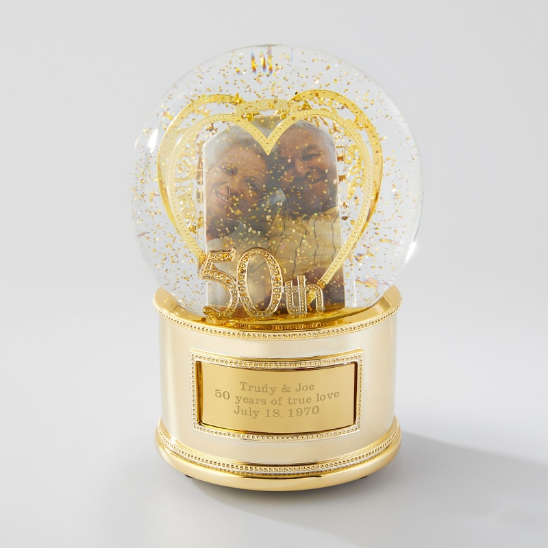Image of 50th Anniversary Personalized Snow Globe