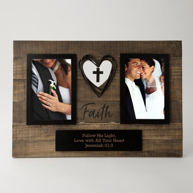 Image of Faith Light Wood Finish Double Opening 4x6 Frame
