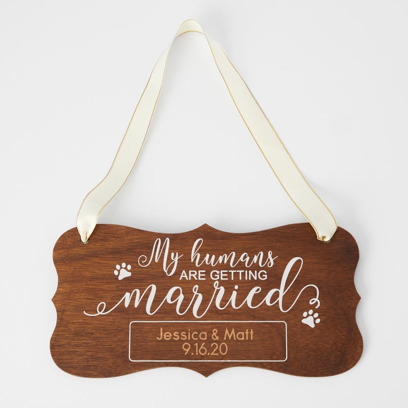 Image of Humans Getting Married Wedding Personalized Sign
