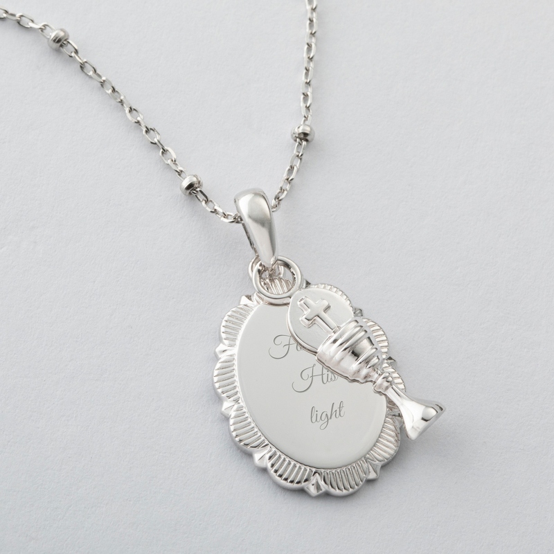 Image of Girls Sterling Silver Communion Chalice Necklace
