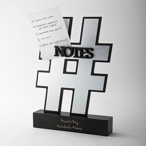 Personalized Hashtag Notes Holder Desk Accessory