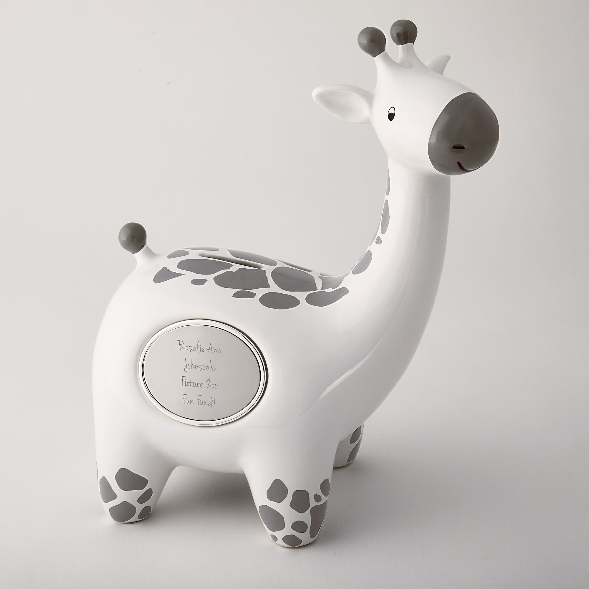 Personalised safari giraffe Money coin box Custom Name Money Saving Box HAG9983 ceramic piggy bank children's Birthday Gift