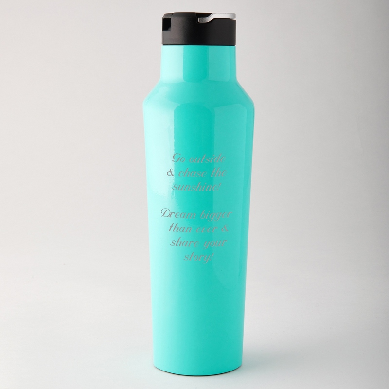 Image of Corkcicle Turquoise 20 OZ Stainless Steel Sport Canteen