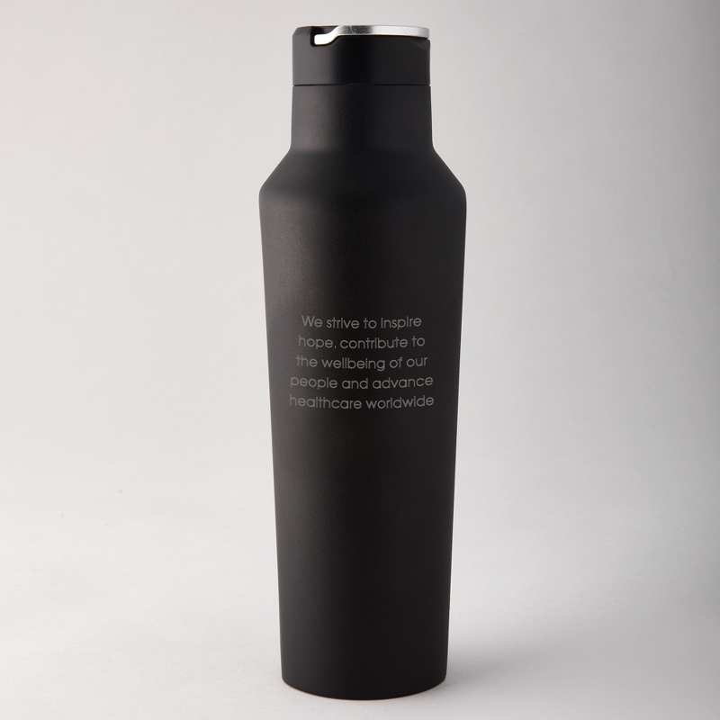 Image of Corkcicle Matte Black 20 OZ Stainless Steel Sport Canteen