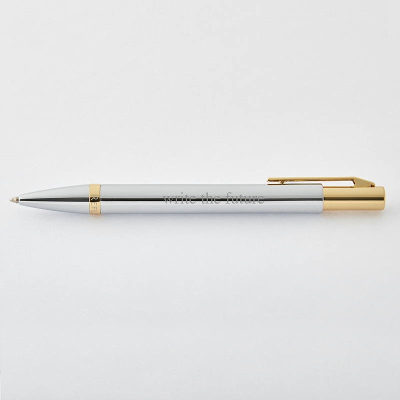 Image of Reflections Silver and Gold Ballpoint Personalized Pen