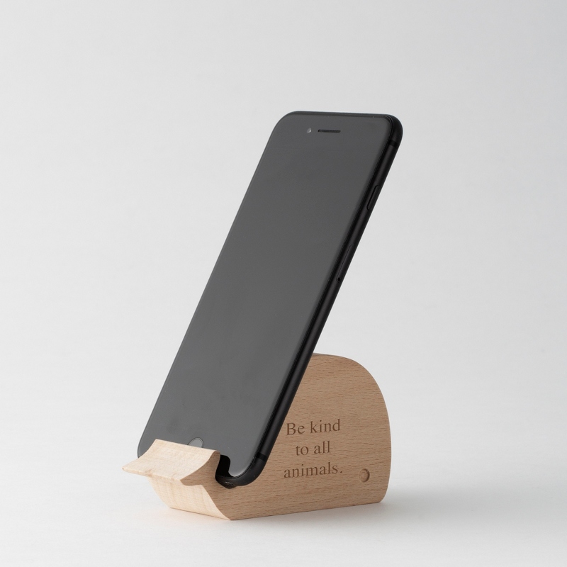 Image of Whale Wood Phone Stand
