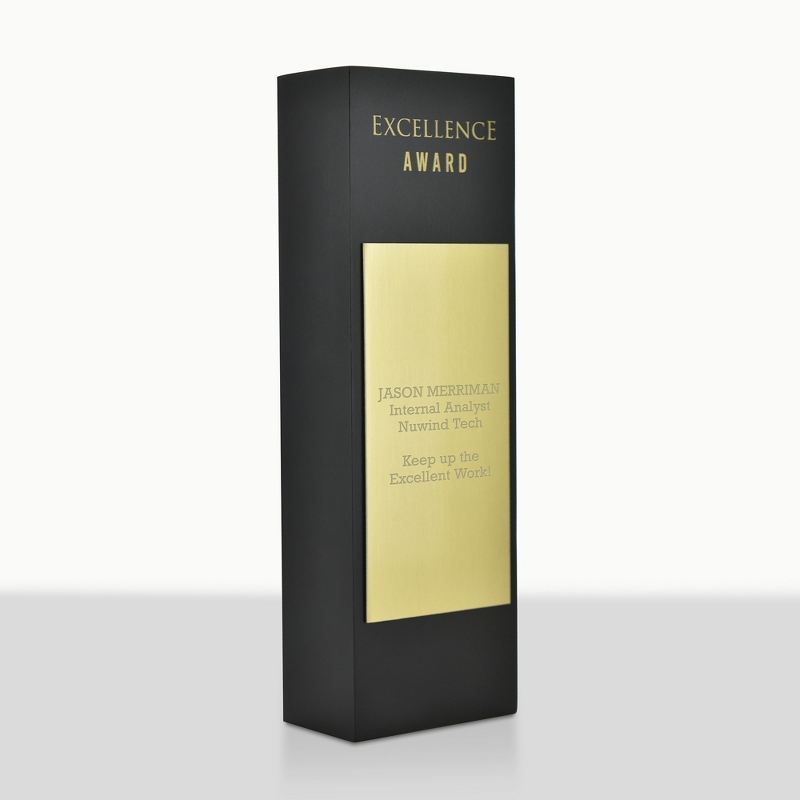 Image of Excellence 9" Wood Personalized Award