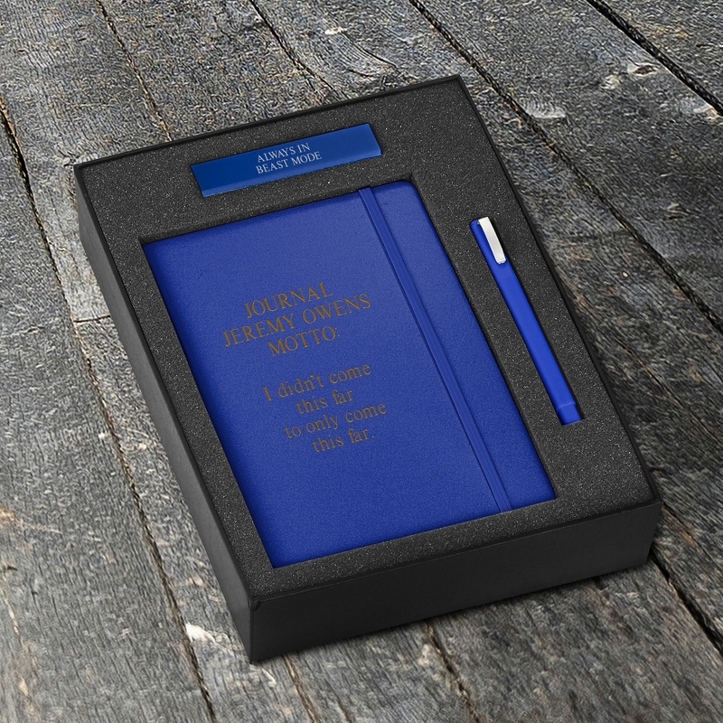 Image of Blue Powerbank and Journal Gift Set