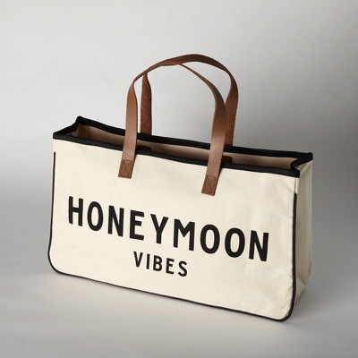 Honeymoon Vibes Canvas Tote