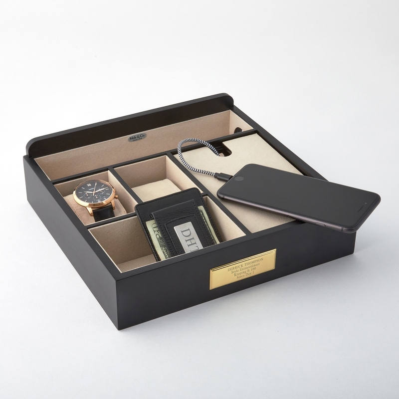 Image of Mele and Co Rory Personalized Valet Box Charging Station