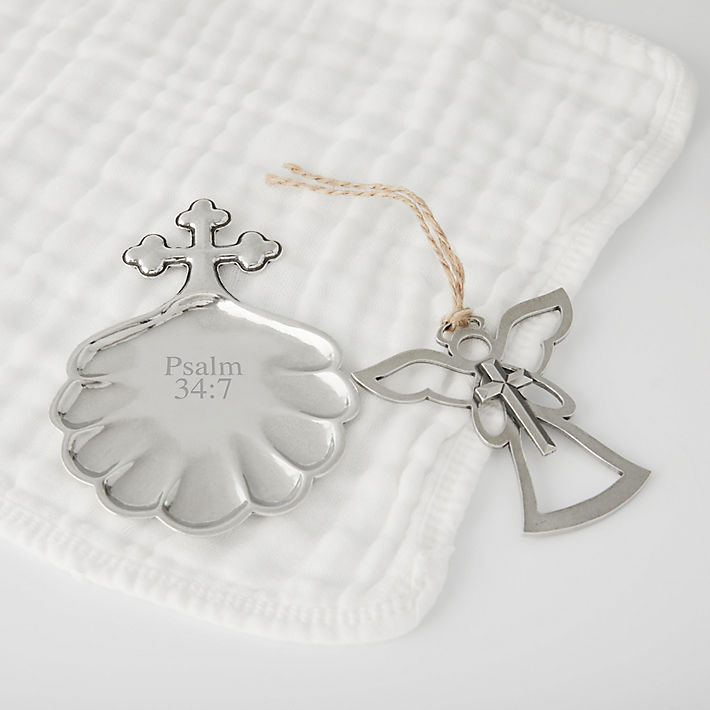 Guardian Angel Baby Bracelet & Personalised Engraved Gift Box Christening Gift 