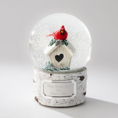 personalised baby's first christmas snow globe