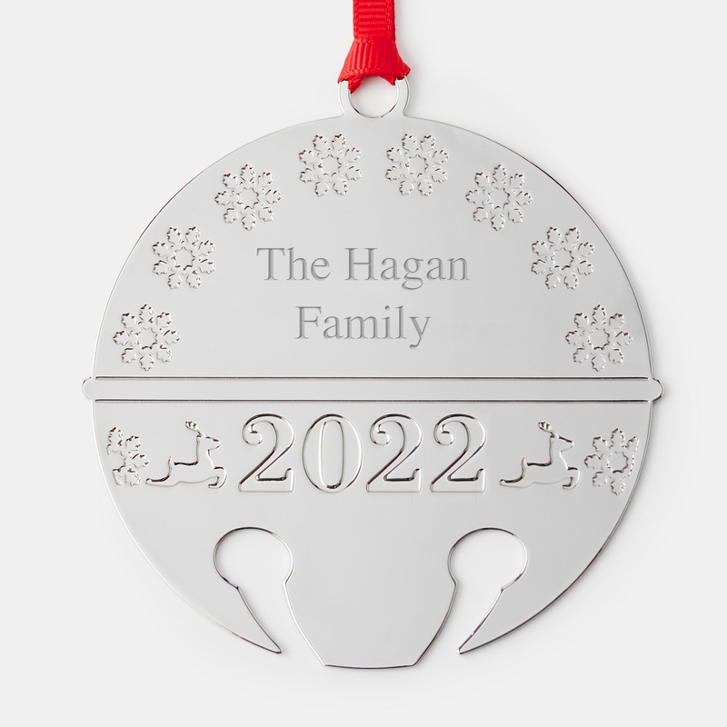 2020 Silver Bell Flat Ornament