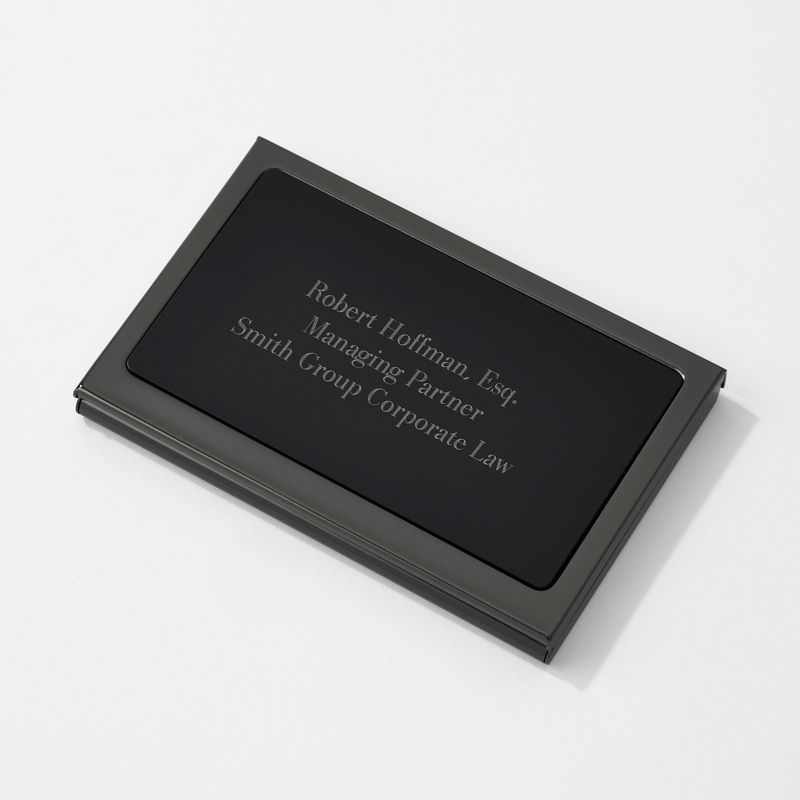 Image of Black Matte Personalized Card Case