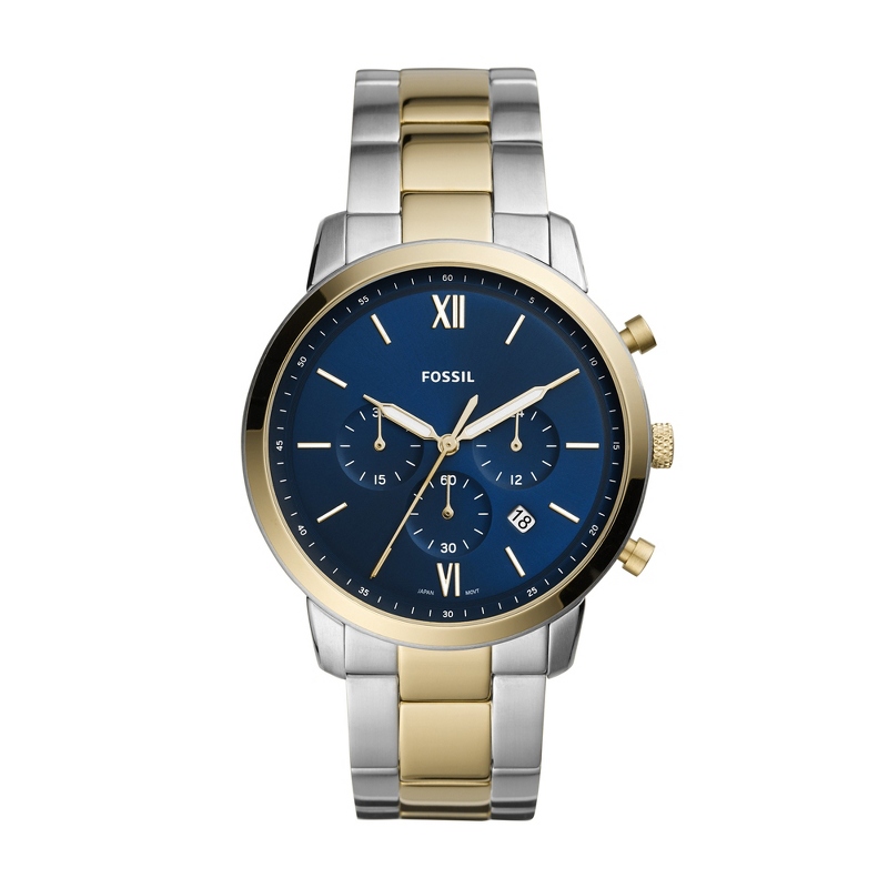 Image of Fossil Neutra Chronograph Blue Dial Two Tone Men's Watch
