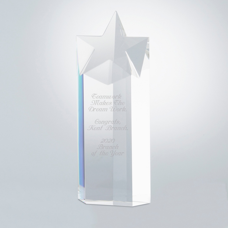 Image of Personalized Crystal Star Award