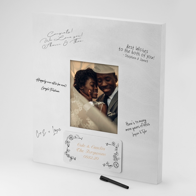 Image of Personalized Wood Signature Frame