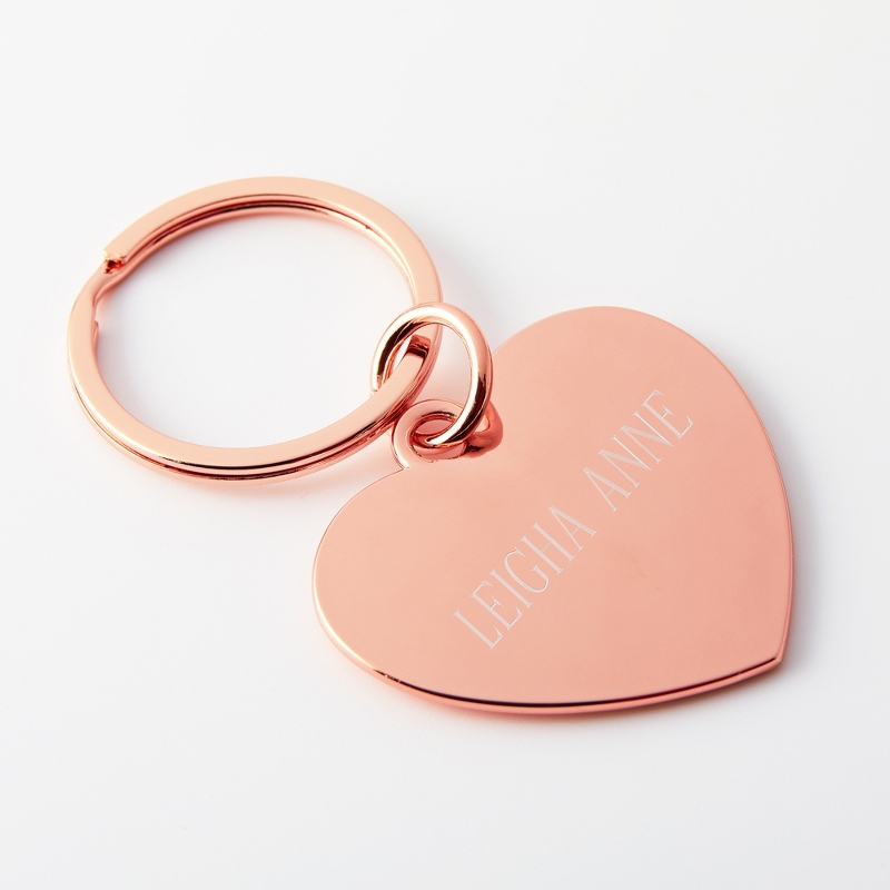 Image of Rose Gold Heart Key Chain
