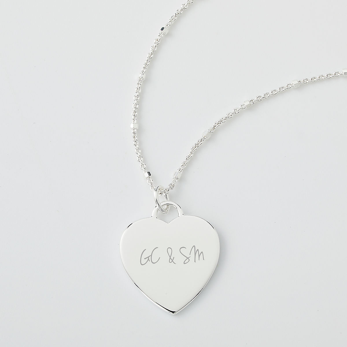 Engraved with Sterling Silver Necklace Heart Personalized Name Necklaces for people you loved