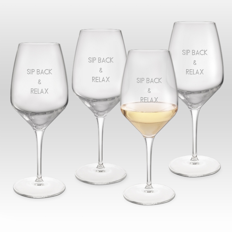 Image of Luigi Bormioli Atelier Personalized Wine Glasses Set
