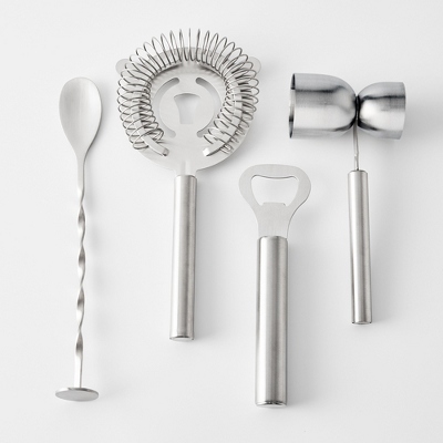 5 Piece Laser Engraved Wood Bar Tool Set