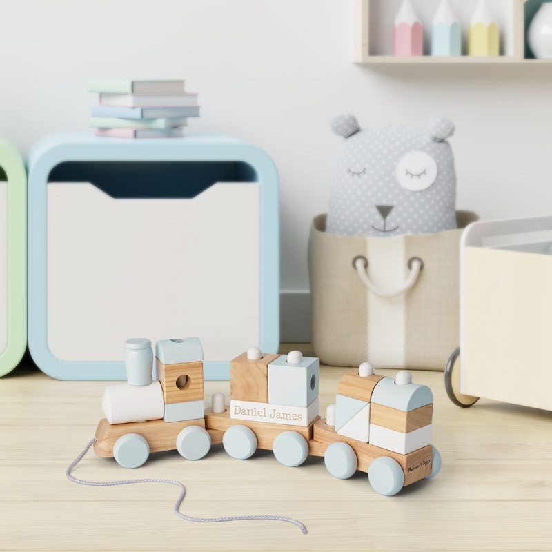 Melissa and Doug Jumbo Laser Engraved Wood Pull Train