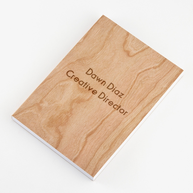 Image of Laser Engraved Personalized Wood Grain Journal